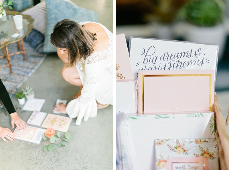 Hand lettered notepads by Paper & Honey at The School of Styling Los Angeles / photography by Shalyn Nelson