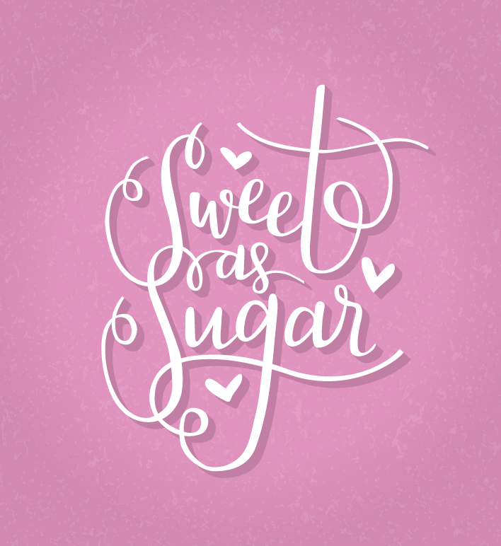 sweet as sugar  /  handlettered by Paper & Honey