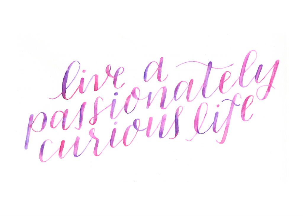 Handlettering by Paper & Honey | Live a passionately curious life