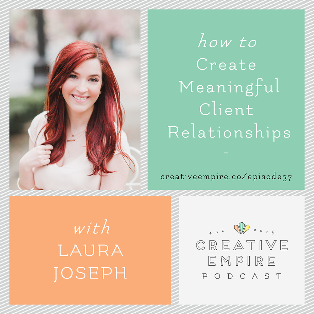On this episode of the Creative Empire Podcast, Laura Joseph of Paper & Honey discusses creating her best work and meaningful client relationships. // www.paperandhoney.com // www.creativeempire.co